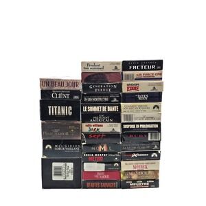 Lot of 32 French‎ VHS Movies – Drama, Thriller, Action, Romance, Comedy | Tested